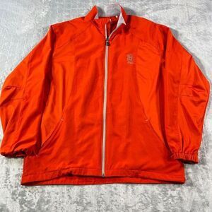 Cutter Buck Jacket Men Large Red‎ Weather Tec Breathable Water Wind Resistant